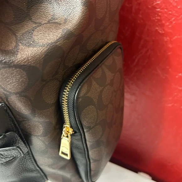 Coach Dual-Tone Black and Brown Diaper Backpack - Picture 4 of 13